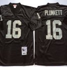 men's & youth Activewear Football Uniform #16 Jim Plunkett Jerseys M&N Vintage Black Throwback Shirt