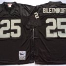 men's & youth Activewear Football Uniform #25 Fred Biletnikoff Jerseys Vintage Black Throwback Shirt
