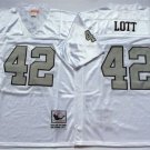 men's & youth Activewear Football Uniform #42 Ronnie Lott Jerseys M&N Vintage White Throwback Shirt
