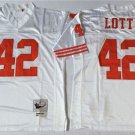 men's & youth Activewear Football Uniform #42 Ronnie Lott Jerseys M&N Vintage White Throwback Shirt