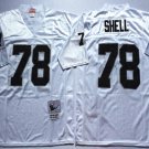 men's & youth Activewear Football Uniform #78 Art Shell Jerseys M&N Vintage White Throwback Shirt