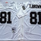 men's & youth Activewear Football Uniform #81 Tim Brown Jerseys M&N Vintage White Throwback Shirt