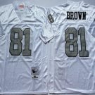 men's & youth Activewear Football Uniform #81 Tim Brown Jerseys M&N Vintage White Throwback Shirt