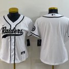 women's Activewear Football Uniform Las Vegas Raiders Blank Jerseys White Baseball Cool lady Shirt
