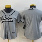 women's Activewear Football Uniform Las Vegas Raiders Blank Jerseys Grey Baseball Cool lady Shirt