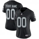 women's Football Las Vegas Raiders Uniform #00 Custom name number Jerseys Black Limited lady Shirt