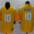 men's Activewear Football Chargers Uniform #10 Justin Herbert Jerseys Gold Inverted Limited Shirt