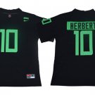men's & youth Activewear Football Uniform 10 Justin Herbert Jerseys Black OR Ducks College Shirt