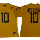 men's & youth Activewear Football Uniform 10 Justin Herbert Jerseys Yellow OR Ducks College Shirt