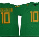 men's & youth Activewear Football Uniform 10 Justin Herbert Jerseys Green OR Ducks College Shirt