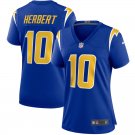 women's Activewear Football Uniform #10 Justin Herbert Jerseys Royal Player Game Limited lady Shirt