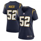 women's Activewear Football Uniform 52 Khalil Mack Jerseys Navy Player Game Limited lady Shirt