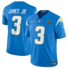 men's & kids Activewear Football Uniform 3 Derwin James Jr. Jerseys Blue C & John Madden Patch Shirt