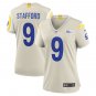 women's Activewear Football Uniform 9 Matthew Stafford Jerseys Bone Player Game Limited lady Shirt