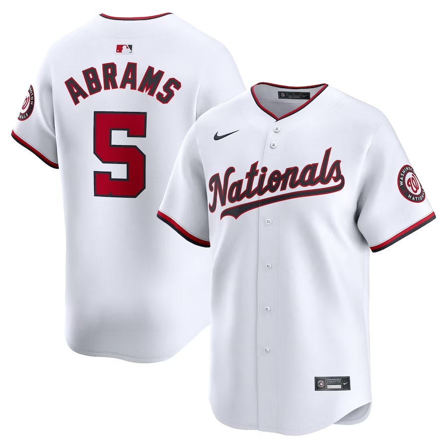 men's & youth Activewear Baseball Uniform 5 CJ Abrams Jerseys White Home Player Limited Shirt