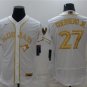 men's & youth Activewear Baseball Uniform 27 Vladimir Guerrero Jr. Jerseys White Golded Elite Shirt