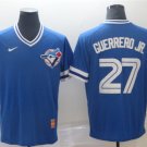 men's & youth Activewear Baseball Uniform 27 Vladimir Guerrero Jr. Jerseys Royal Cooperstown Shirt