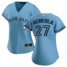 women's Activewear Baseball Uniform 27 Vladimir Guerrero Jr. Jerseys Blue Alternate lady Shirt
