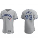 men's & youth Activewear Baseball Uniform 93 Yimi Garcia Jerseys Gray Away Player Elite Shirt