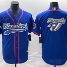 men's Activewear Baseball Uniform Toronto Blue Jays Blank Jerseys Royal Team Big Logo CoolBase Shirt