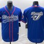 men's Activewear Baseball Uniform Toronto Blue Jays Blank Jerseys Royal Team Big Logo CoolBase Shirt