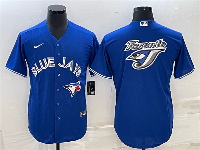 men's Activewear Baseball Uniform Toronto Blue Jays Blank Jerseys Royal Team Big Logo CoolBase Shirt
