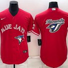 men's Activewear Baseball Uniform Toronto Blue Jays Blank Jerseys Red Team Big Logo CoolBase Shirt