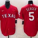 men's & youth Activewear Baseball Uniform 5 Corey Seager Jerseys Red Alternate Player Game Shirt