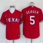men's & youth Activewear Baseball Uniform 5 Corey Seager Jerseys Red Alternate Player Game Shirt