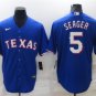 men's & youth Activewear Baseball Uniform 5 Corey Seager Jerseys Royal Alternate Player Game Shirt
