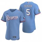 men's & youth Activewear Baseball Uniform 5 Corey Seager Jerseys Light Blue Alternate Elite Shirt