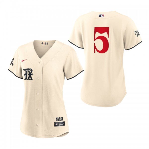 women's Activewear Baseball Uniform 5 Corey Seager Jerseys Cream City Connect Player lady Shirt
