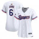 women's Activewear Baseball Uniform 6 Josh Jung Jerseys White 2024 Gold Collection lady Shirt