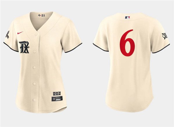 women's Activewear Baseball Uniform 6 Josh Jung Jerseys Cream City Connect Player Game lady Shirt