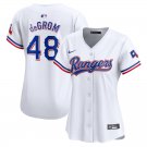 women's Activewear Baseball Uniform 48 Jacob DeGrom Jerseys White Home Limited Player lady Shirt