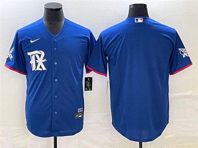 men's & youth Activewear Baseball Uniform Texas Rangers Blank Jerseys Royal City Connect Shirt