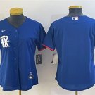 women's Activewear Baseball Uniform Texas Rangers Blank Jerseys Royal City Connect Player lady Shirt