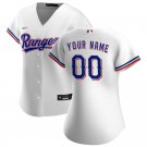 women's Baseball Texas Rangers Uniform 00 Custom name number Jerseys White Home lady Shirt