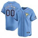 men's & youth Baseball Tampa Bay Rays 00 Custom name number Jerseys Light Blue Limited Shirt