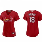 women's Activewear Baseball Uniform 18 Jordan Walker Jerseys Red Alternate Player Game lady Shirt