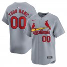 men's & youth Baseball St. Louis Cardinals 00 Custom name number Jerseys Gray Away Limited Shirt
