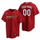 men's & youth Baseball St. Louis Cardinals 00 Custom name number Jerseys Red Alternate Shirt
