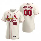 men's & youth Baseball St. Louis Cardinals 00 Custom name number Jerseys Cream Alternate Elite Shirt