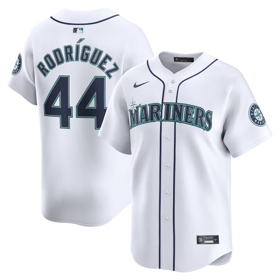men's & youth Activewear Baseball Uniform 44 Julio Rodr&Atilde;&shy;guez Jerseys White Home Limited Shirt