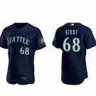men's & youth Activewear Baseball Uniform 68 George Kirby Jerseys Navy Alternate Player Elite Shirt