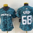 women's Activewear Baseball Uniform 68 George Kirby Jerseys Teal 2023 All-Star Game lady Shirt