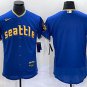 men's & youth Baseball Uniform Seattle Mariners Blank Jerseys Royal 2023 City Connect Elite Shirt