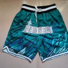 men's Seattle Mariners Green Sublimated Lightning Printing Just Don Pocket Zipper Baseball Shorts