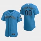 mens & youth Baseball Seattle Mariners 00 Custom name number Jerseys Royal Alternate Elite Shirt