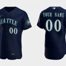mens & youth Baseball Seattle Mariners 00 Custom name number Jerseys Navy Alternate Elite Shirt
